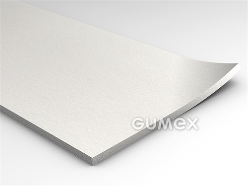 Gummi P627, 1mm, 0-lagig, Breite 1400mm, 60°ShA, NBR, -30°C/+80°C, weiß, 